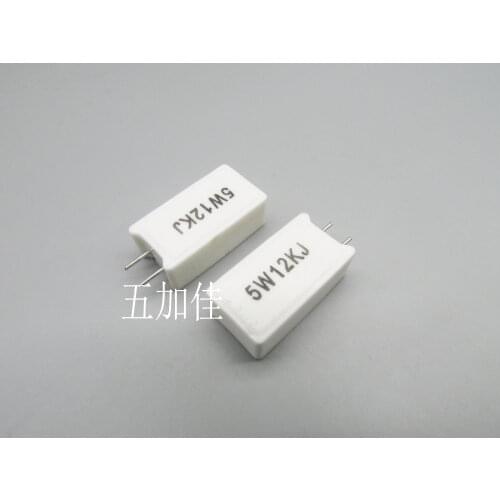 Original New 100% SQM-5W-J-123 5W 12K 5% cement wire wound resistor vertical frequency division ceramic resistor (Inductor)