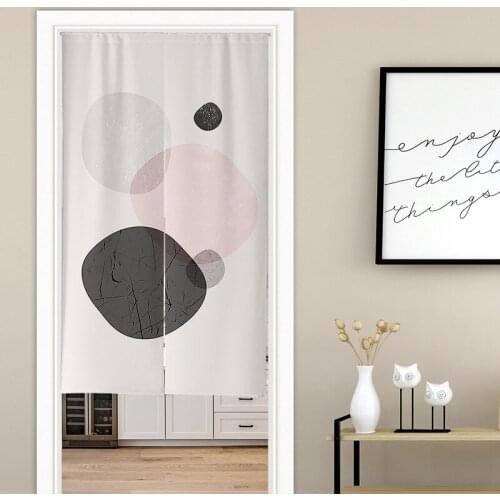 Modern Minimalist Abstract Pattern Door Curtain Bedroom Living Room Partition Curtain Kitchen Bathroom Curtain Noren