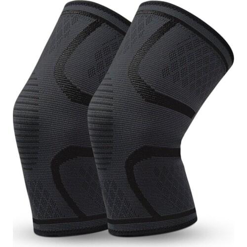 1Pcs Sports Knee Pads Support Silicone Spring Knee Protector Brace Basketball Running Kneepad Tactical Kneecap Fitness Accessori
