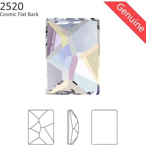 1 piece) 100% Original Crystals from Swarovski 2520 Cosmic flat back no hotfix rhinestone for nail art DIY jewelry decorate