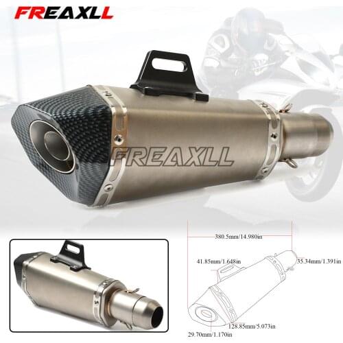 Universal 36-51MM 61MM Motorcycle Exhaust Pipe Modified Muffler Pipe For YAMAHA YZF R1 R3 R6 XJR1300 FJR 1300 FZ1 FAZER MT-07