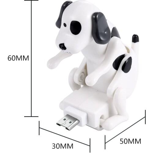 Funny Humping Moving Spotty Dog Toy Fast Charger Cable Charging Line Cute Fast Charging Power Date Cable Cell Phone Accessories