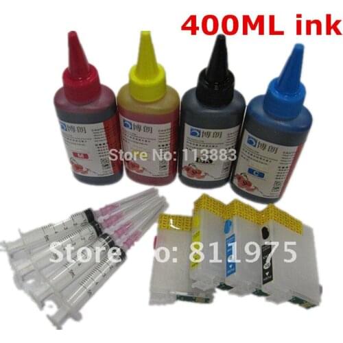 T2001 -T2004 Refillable ink cartridge for EPSON WorkForce WF-2510/ WF-2520/2 WF-530/2 WF-540 Printers+ for EPSON Dey ink 400ML