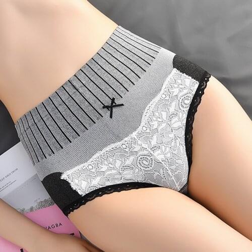 High Waist Women Panties Lady Lace Underwear Girls Breathable Briefs Women Cute Lingerie TT@88