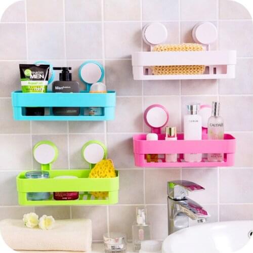 1Pcs Fashion Multicolor Strong double suction cup Bathroom Shelves The toilet and kitchen Receive Shelves Multi-purpose shelf