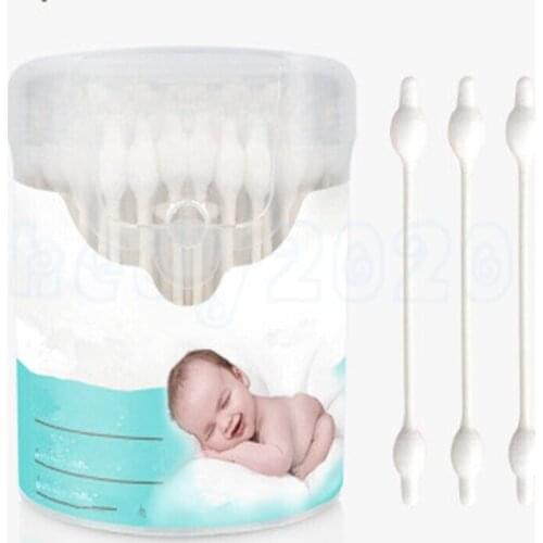 10box Safety Baby Cotton Swab Gourd shape clean baby ears Sticks Health Medical Buds Tip swabs