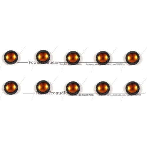 10pcs 20.4mm silk+Gold color aluminium Dome diaphragm Tweeters Voice coil (Lead wire both Size)