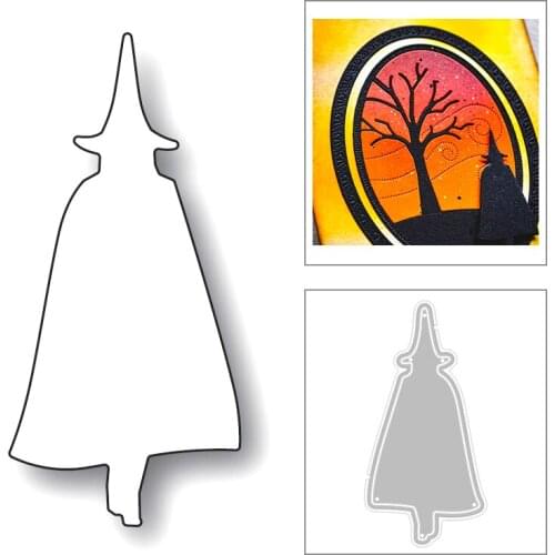 2020 New Wizard Magic Hat and Cloak Back View Silhouette Metal Cutting Dies For Making Greeting Card Paper Scrapbooking No Stamp