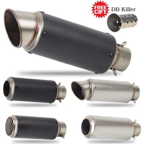 51mm 60mm Left Right Dual Side Motorcycle Exhaust Modified Escape Muffler with DB Killer Laser for HONDA pcx125 nmax xmax 125 R6