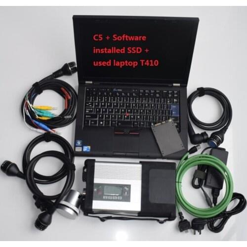 Auto Diagnostic used laptop T410 Computers I5 & I7 4G + MB Star C5 Compact 5 SD connect C5+software SSD MB Diag Scanner allready