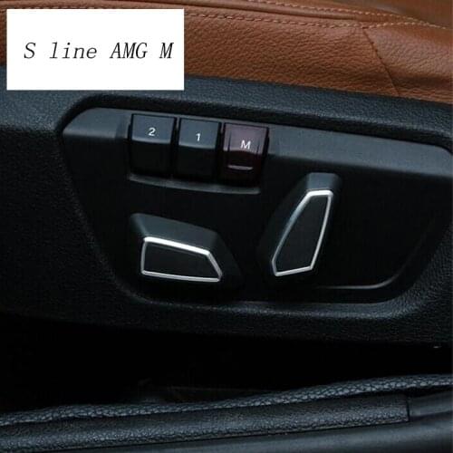 Car Styling Auto Seat adjustment button switch trim Cover Sticker for BMW 1/3/4/5 Series F10 F20 F30 X3 X4 F25 F26 X5 X6 F15 F16