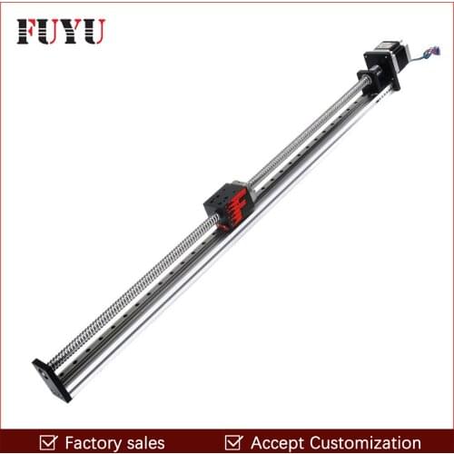 Free Shipping Cnc 800mm stroke ball screw cnc linear guide slide actuator rail kit motorized motor for wood working machine