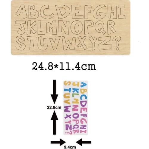 Big Letter A-Z Alphabet Wooden Mold Wood Dies For DIY Leather Cloth Paper Crafts Fit Common Die Cutting Machines on the Market