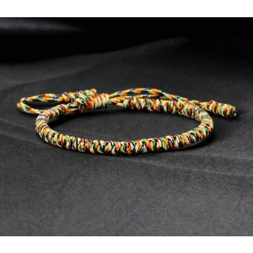 MultiColor Tibetan Buddhist Blessed Lucky Braided Bracelets For Women Men Handmade Knots Vintage Rope Bangles Adjustable Jewelry