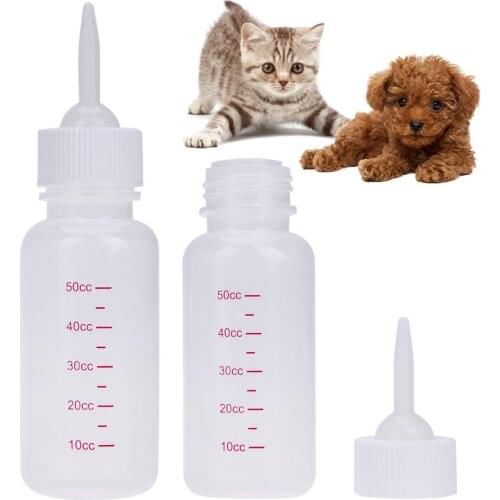 50ML Puppy Kitten Feeding Bottle Set Pet Dog Cat Bady Nursing Water Milk Feeder Newborn Cat Drinking Bottle Animal Baby Feeder