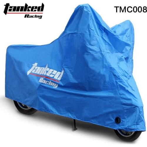 Blue PU coating Motorcycle cover. Dustproof sunscreen with anti-theft lock hole bike cover For snowmobile