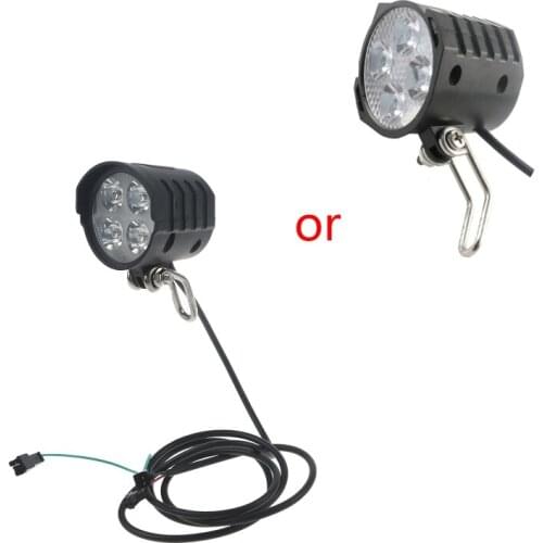 Electric Bicycle 12W Bright Headlights LED Spotlight Built-In Horn Front Light Scooter Front Light Modification Cycling