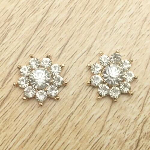 Hot Sale free shipping wholesale 20pcs/lot 1.7cm Wedding diamond Button rhinestones Button DIY hair garment Accessories YF53