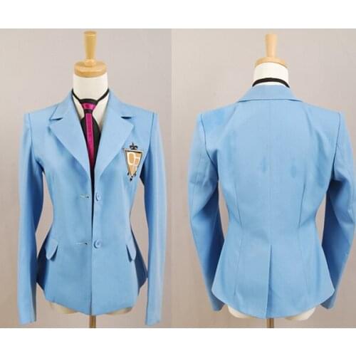 Ouran High School Host Club Cosplay Costume School Uniform Blazer Cosplay Haruhi Kyoya Hikaru Takashi Cosplay Jacket Coat
