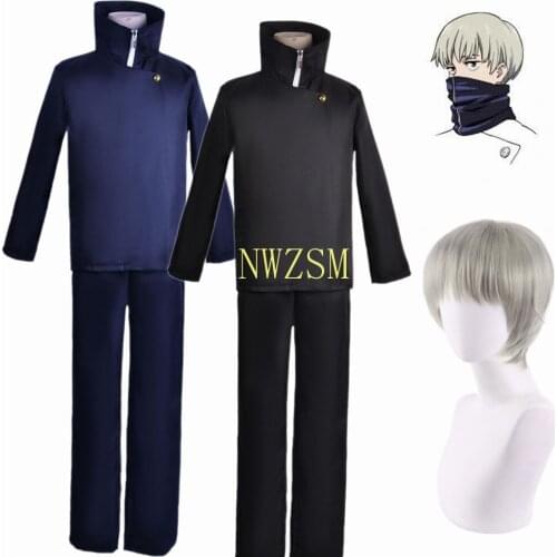 Halloween party cosplay Inumaki costume Anime Jujutsu Kaisen Toge Inumaki Full Set School Uniform Cosplay Costume