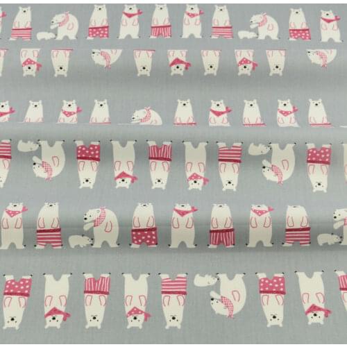 Patchwork Sewing Printed Cartoon Bears Design 100% Cotton Textile Fabric Meter Bedding Curtain Tissu Cushion Bed Telas Por Metro