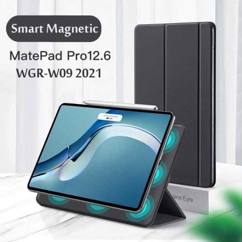Magnetic Tablet Cases For Huawei MatePad Pro 12.6 " Case 2021 Ultra-thin Smart Flip Cover for Huawei WGR-W09 Magnet Stand Coque