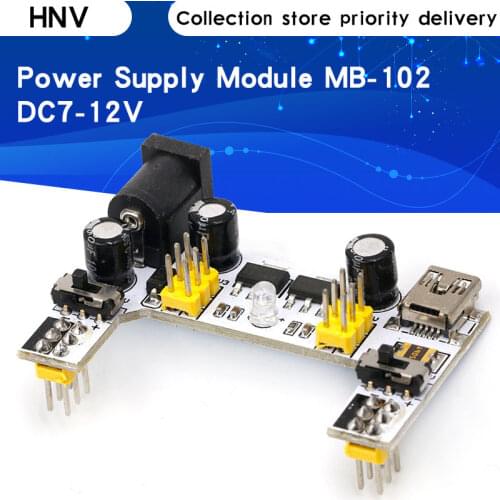 MB102 Mini USB Interface Breadboard Power Supply Module MB-102 Module For Arduino White DC 7-12V 2 Channel Board