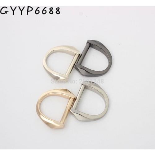 19mm 25mm bags' polished nickel inside bags metal accessory alloy Cast Solid non welded Diamond d ring DIY Bag Parts