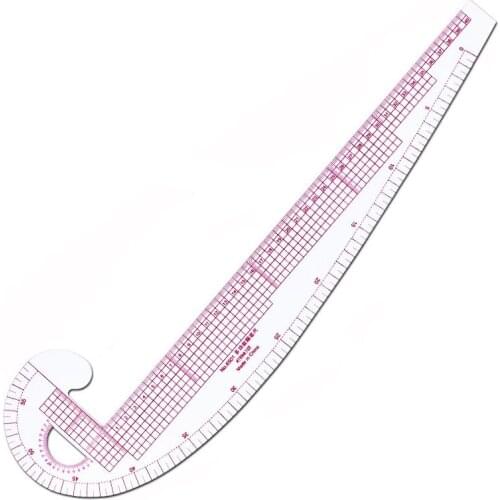 Multi-function Plastic French Curve Sewing Ruler Measure Tools Bend Degree Clothing Ruler Tailor Quilting Ruler Making 360 Desig