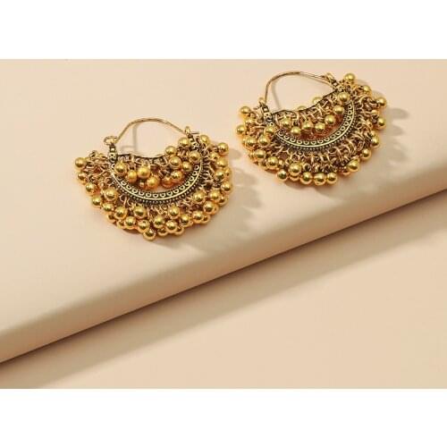 New Afghan Gold Alloy Earrings For Women Bohemian Vintage Antique Ethnic Statement Indian Egypt Jewelry pendientes Wholesale