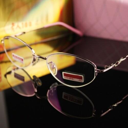 2019 Semi-rimless Fashion Design Ellipse Frame Spectacles Custom Made Prescription Lens Myopia Glasses Photochromic -1 To -6