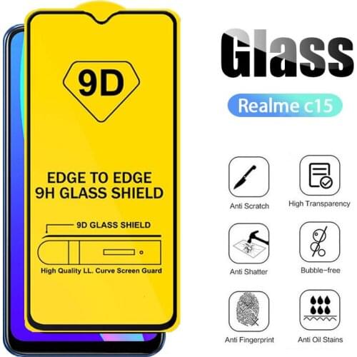 Glass For OPPO Realme C15 Glass For Realme C15 F11 X 2 C1 Protective Glas Screen Protector For Realme X50 6I X3 C11 f9 pro