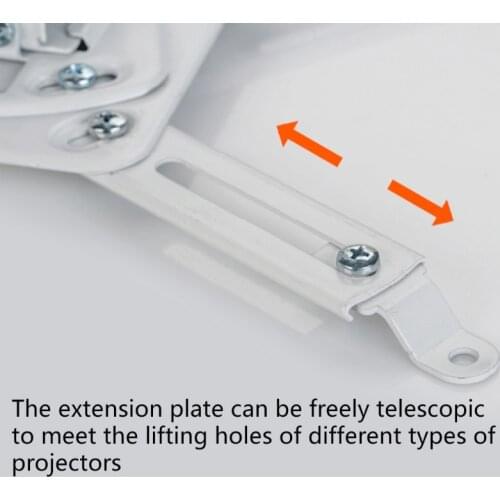 Universal Extending Ceiling Projector Mount Height Adjustable Projection White Mount Bracket Low Profile