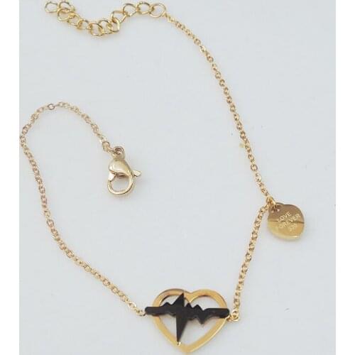 High quality top fashion bracelet made of 100% stainless steel -anti-allerge ,heart shape -love forever 520