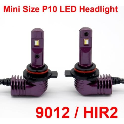 1 Set Super MINI SIZE CSP CHIPS 9012 HIR2 P10 LED Headlight All-in-one As 1:1 Original Lamps Turbo Fan Focus Beam 35W 5200lm 6K