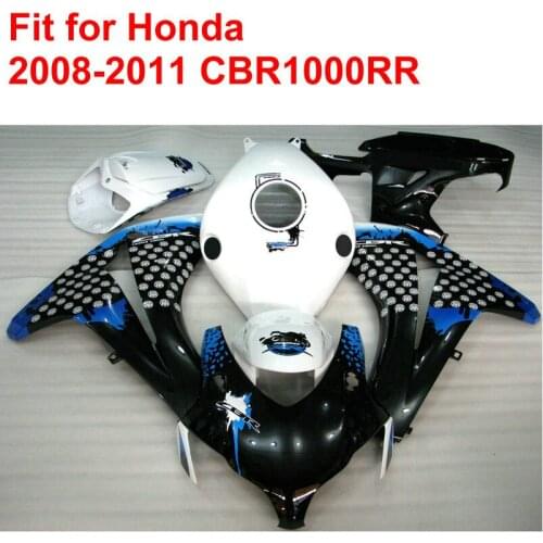 100% Fit Fit For HONDA Injection Mold CBR1000RR Fairings 2008-2011 Blue White Black ABS Fairing Kit CBR 1000 RR 08 09 10 11 RT30