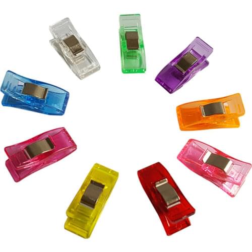 12pcs/lot Tape Bias Maker DIY Job Foot Case Supplies Plastic Clip Hemming Sewing Tools Sewing Accessories