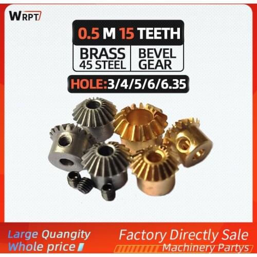 45 degree bevel gear 0.8 modulus 15 tooth hole 3 hole 4 hole 5 hole 6 hole 6.35 standard bevel gear