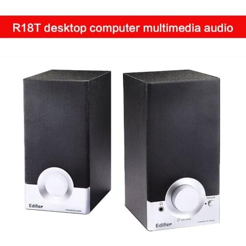 5W Multimedia Audio Desktop Computer Speaker R18T 2.0 HiFi Audiophile High Fidelity Notebook Mini Speaker Home Speaker with Tone