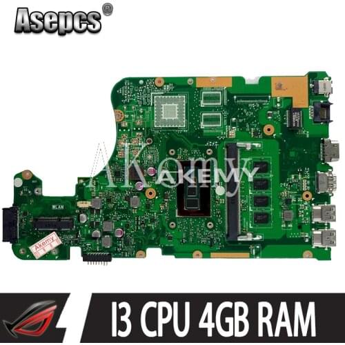 Asepcs X555LD Laptop motherboard For Asus X555LA X555LD X555LF X555LJ X555L X555 Test original mainboard 4GB-RAM I3-CPU