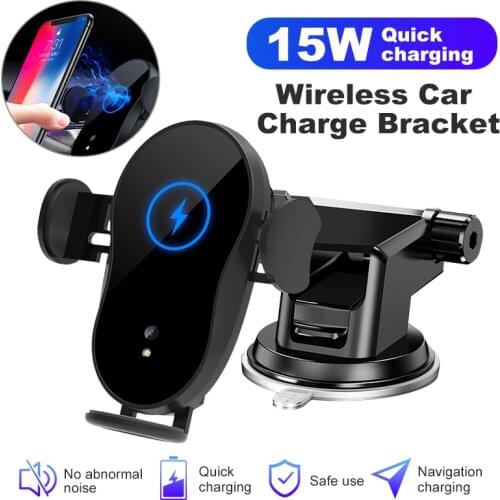 15W Qi Car Phone Holder Wireless Charger Car Mount Intelligent Infrared for Air Vent Mount car charger wireless For iPhone12 pro