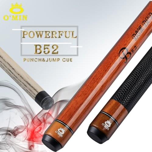 OMIN Break Punch Cue Billiard Stick 14 MM Tip 142cm Ash Solid Wood Leather Handle Break Jump Cue Powerful Handmade Billar Kit