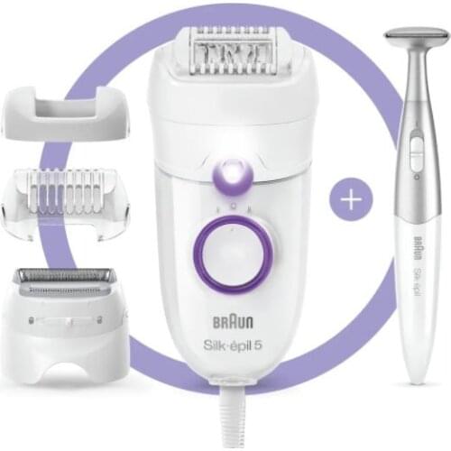 Braun Silk-epil 5 5825 3-in-1 Portable Electric Free Woman Epilator Female Epilator Painless Remover Hair Removal Facial Depilation Epilator For Women Shaving And Hair Removal Home Use Devices