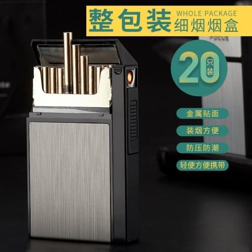 Ms. FOCUS Fine Cigarette Case 20pcs Personalized Interchangeable Tungsten Lighter Cigarette Case Fine Cigarette Case