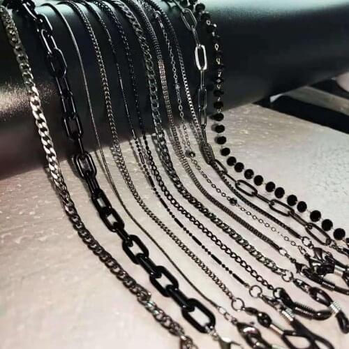 Black Sunglasses Eyeglasses Chain Mask Holder Lanyard Women Men Anti-lost Earphone Necklace Punk Strap Dropshipping Wholesale