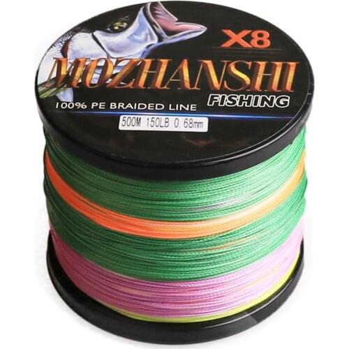 DORISEA new MOZHANSHI 8 Strands 500M PE Multifilament Braided Fishing Line Wire 6-300LB