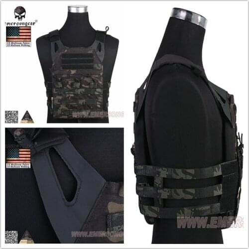 Emersongear JPC Vest Jumper Carrier Plate Carrier Emerson Camo Molle Paintball Military Equipment Multicam BLACK MCTP ,MCAD