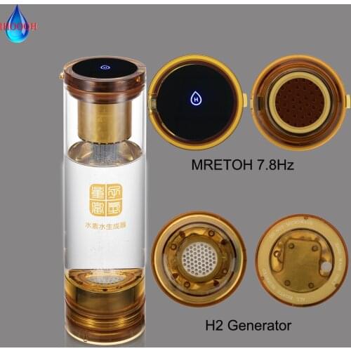 Molecular Resonance /MRETOH 7.8 Hertz Bottle Hydrogen Rich Generator Water Cup 600ml Repair Cell Damage Help Treat Hypertension