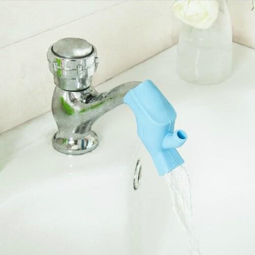 Honana Bathroom High Elastic Silica Gel Faucet Tap Extension Device for Kids Tooth Rinsing Washing Tool