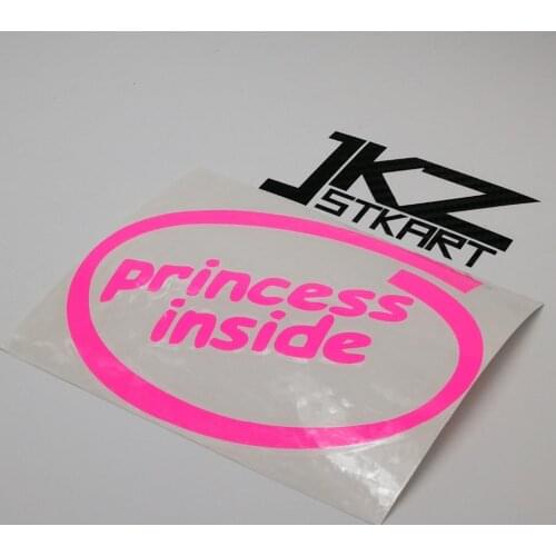 JKZ STKART Princes Inside Vinyl Die Cut Funny Stickers Decals 12 x 11 cm ATV Motor Bike Truck Helmet Decorated Stickers